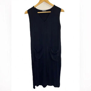 MiiK Made in Canada Black Sleeveless Slit Dress